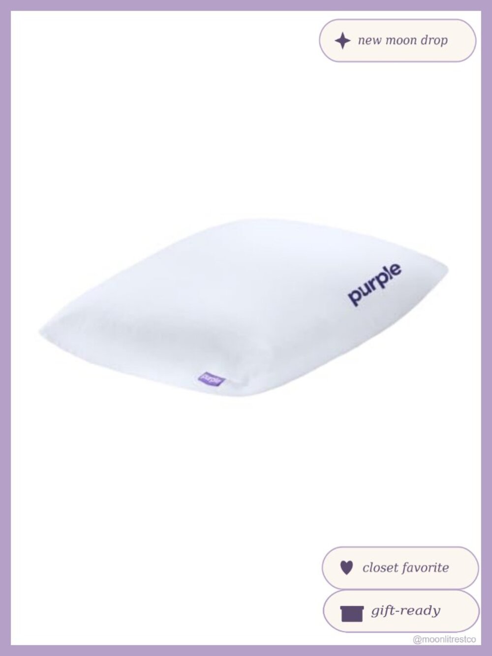 Purple Freeform Pillow Standard Size Adjustable Fill Cooling Neck Pillow